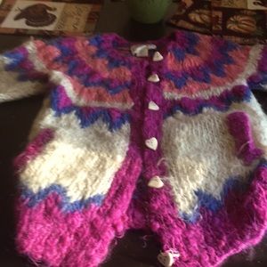 Twin Sisters cardigan Hand knitted sweater